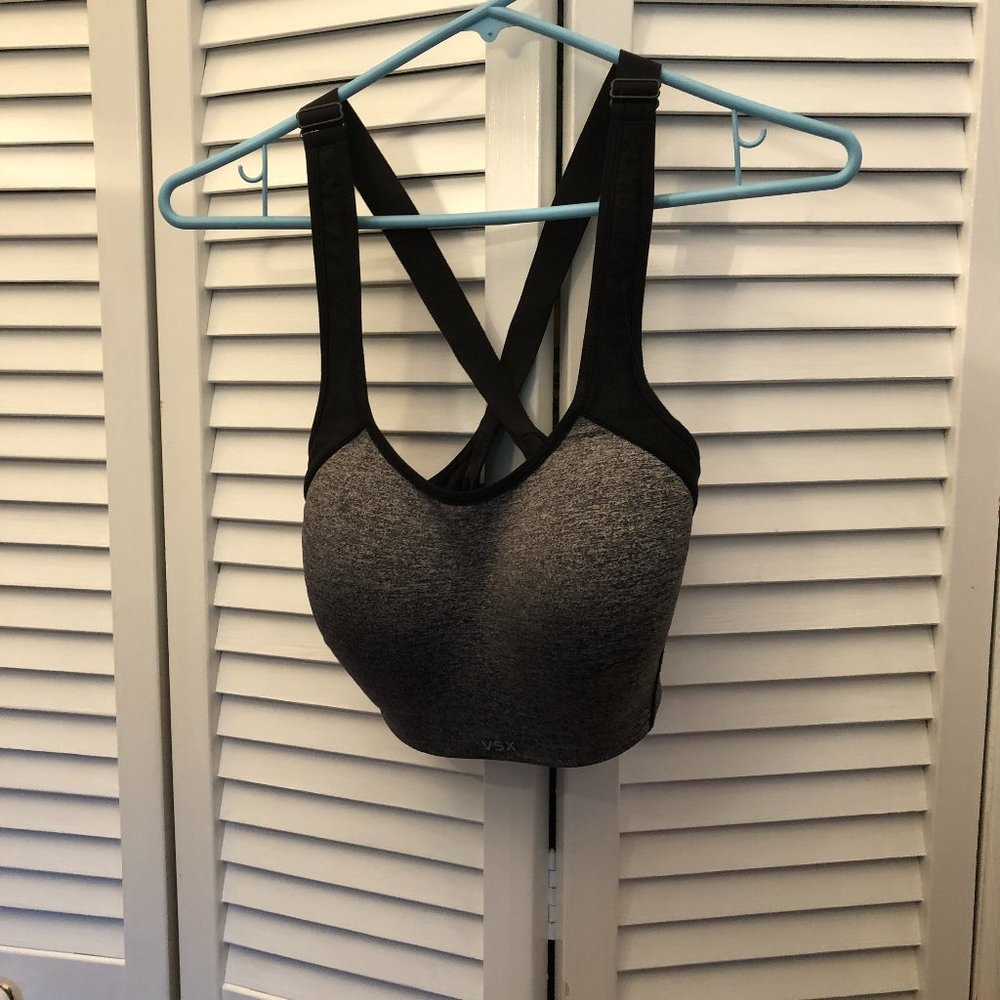 VSX Sport sports bra, Heather grey and black super
